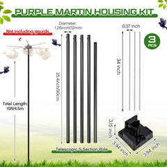 Yaocom telescoping pole fully extended to 15 feet for safer elevated mounting