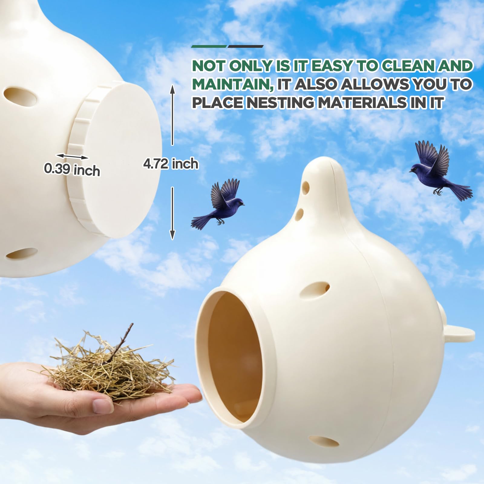 Yaocom top view of hanging hole and threaded port for easy maintenance