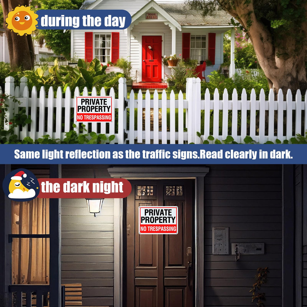 Yaocom sign on a lawn in a yard scene showing deterrent and curb appeal benefit
