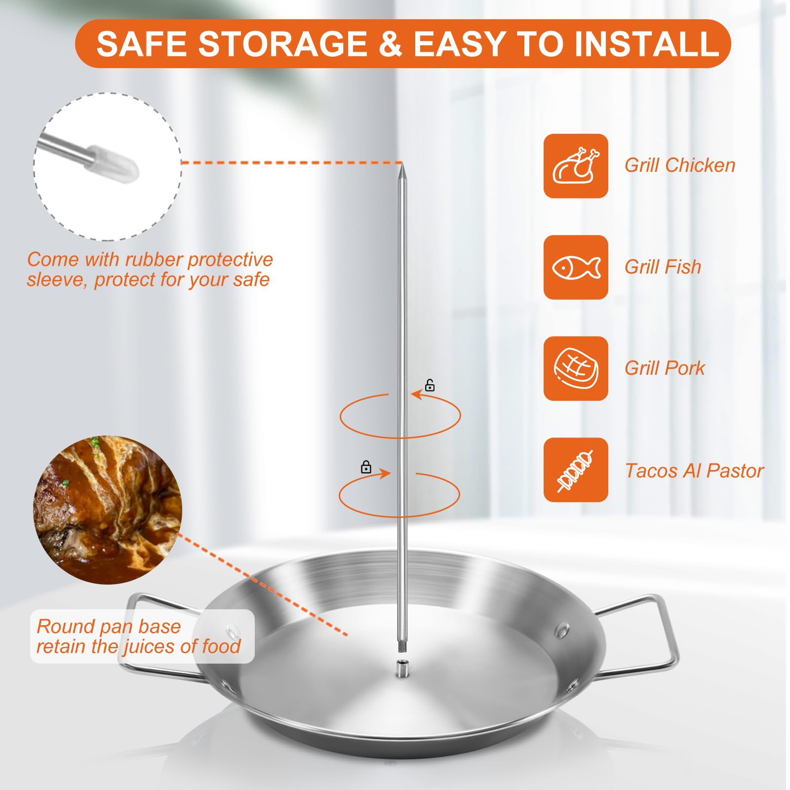 yaokvide round base drip bowl capturing juices to keep meat moist
