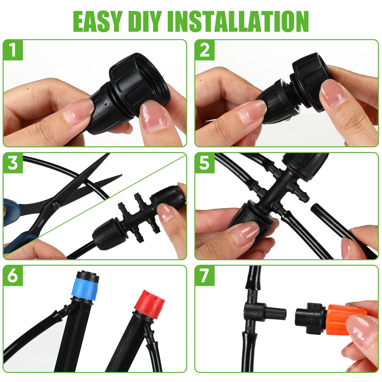 Yaomiao misting nozzles and adjustable drip emitters detail for custom flow