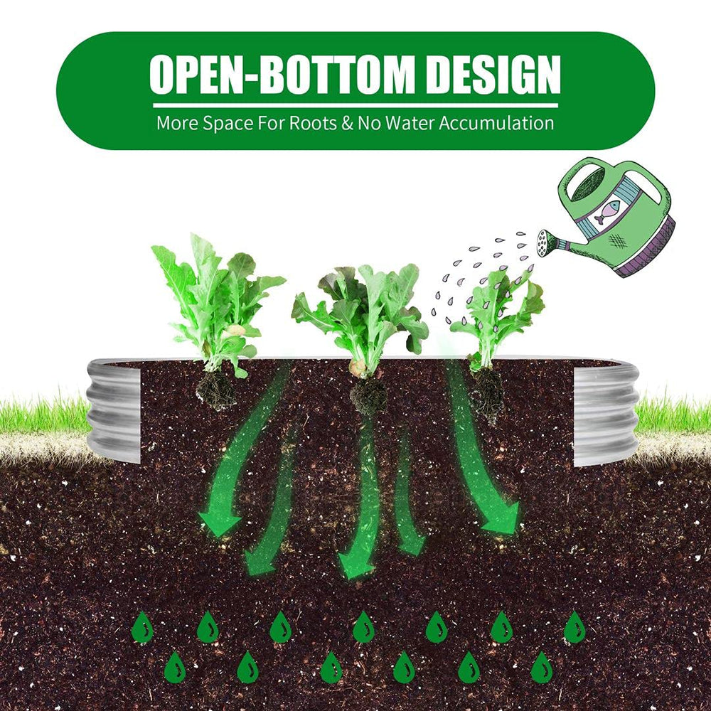 Yararday planter beside ruler showing 6ft by 2ft scale and space-saving footprint