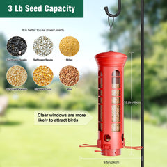 Yarbirder clear seed window revealing levels so you refill at the right time