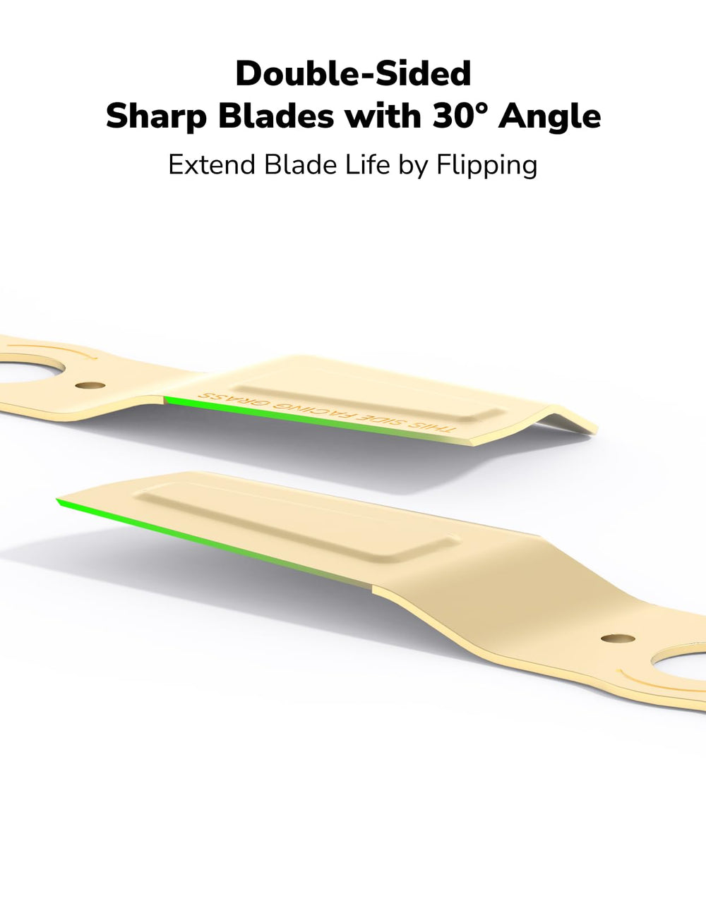 YARBO blades installed on Pro Module demonstrating fit and restored cutting capability