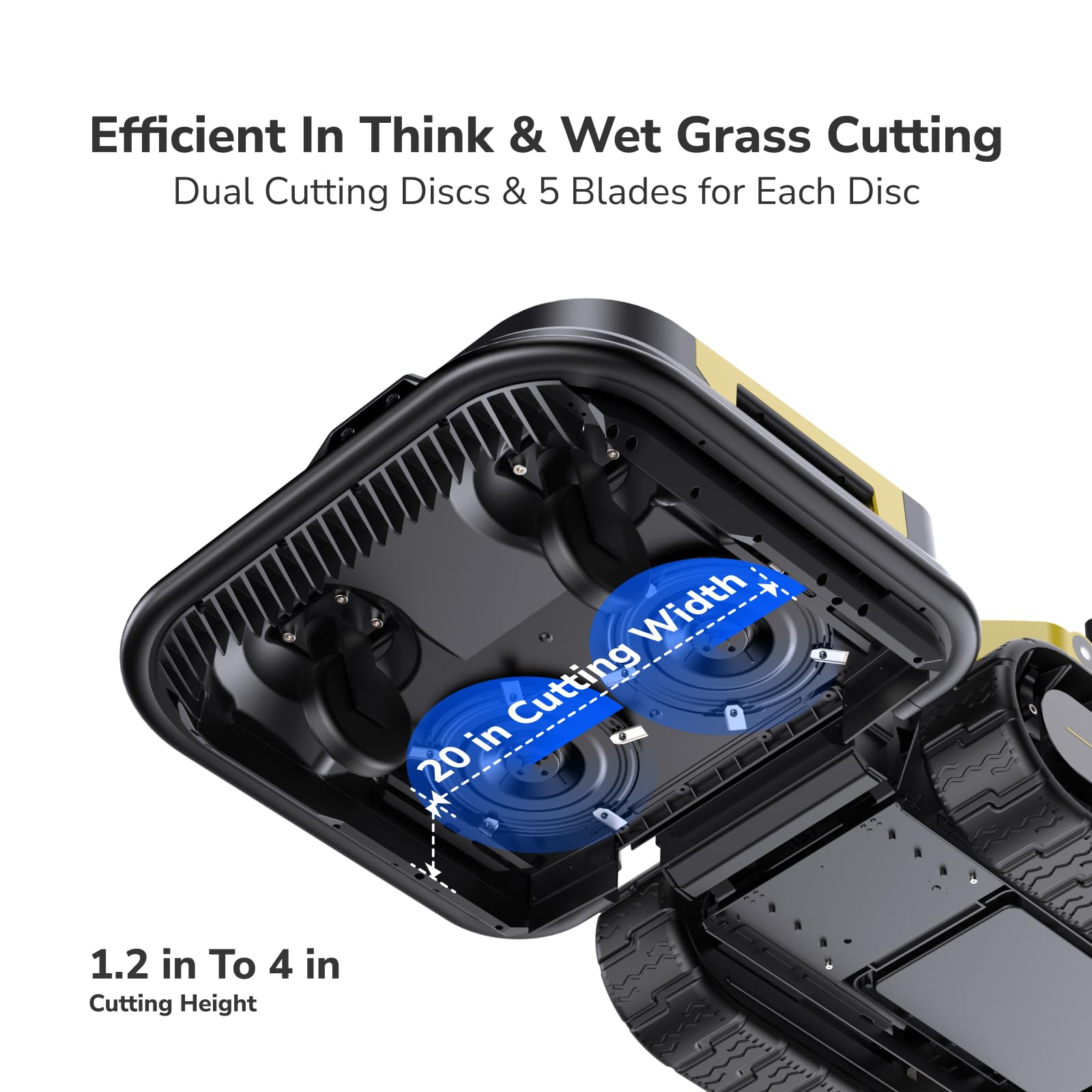 YARBO cutting disc edge closeup showing durable corrosion-resistant finish