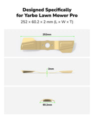 YARBO bolts close-up showing threading and fit, ensuring secure blade mounting benefit