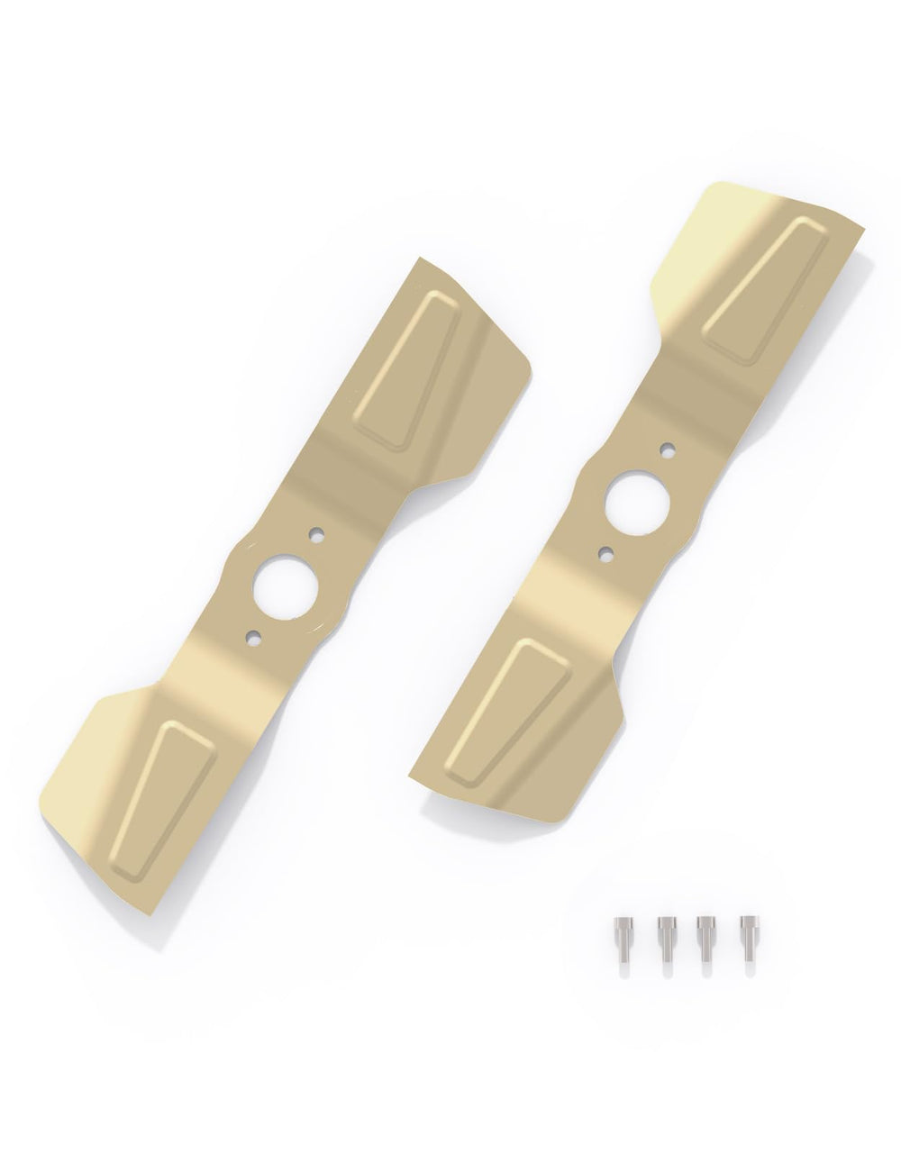 YARBO straight blades front view showing two blades and bolts, durable replacement benefit