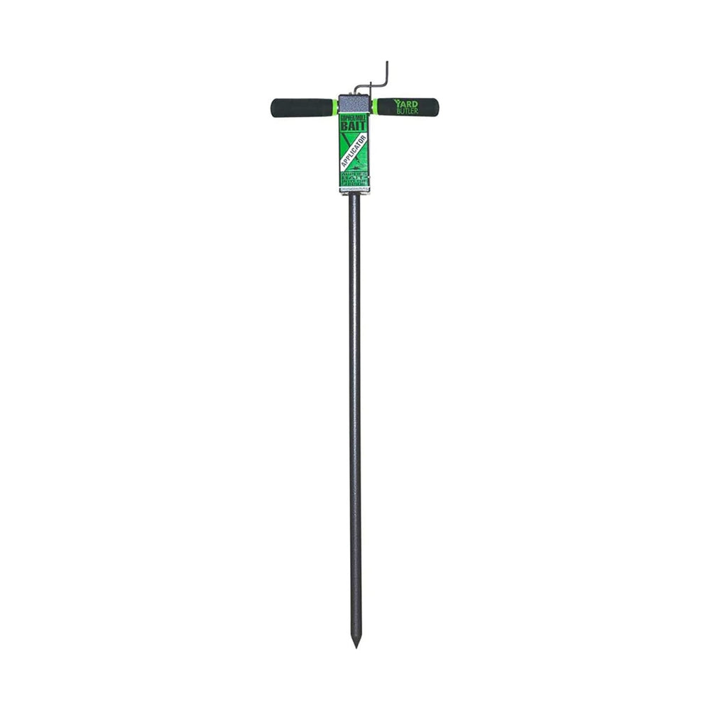 Yard Butler front view of full applicator showing solid steel body and handle benefit precision