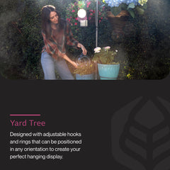 Yard Butler base closeup highlighting anti-tip weight and steady support benefit