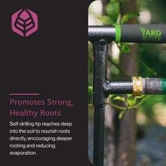 Yard Butler in use beside a tree delivering water to roots effectively