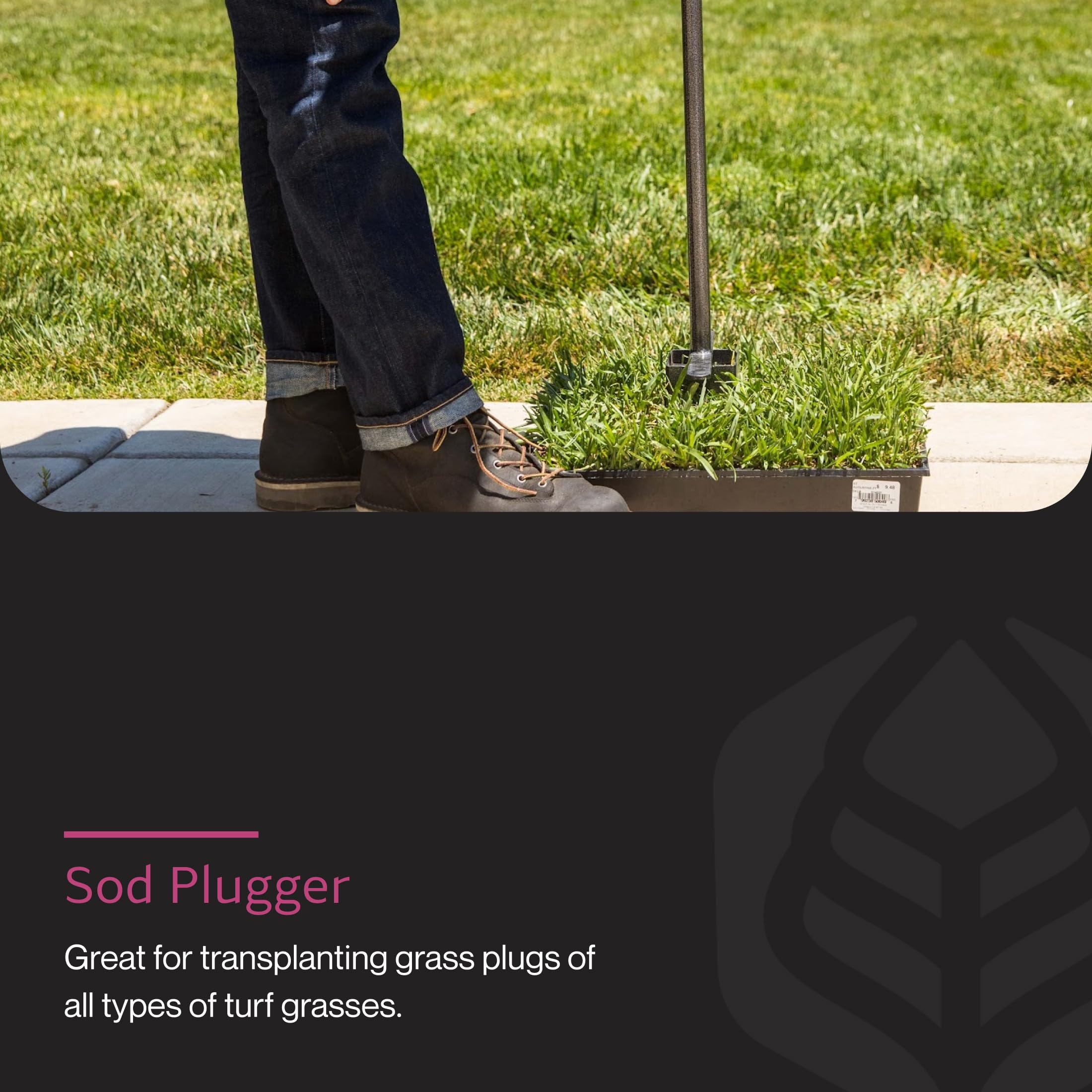 Yard Butler close up of foot pedal delivering leverage and reduced back strain