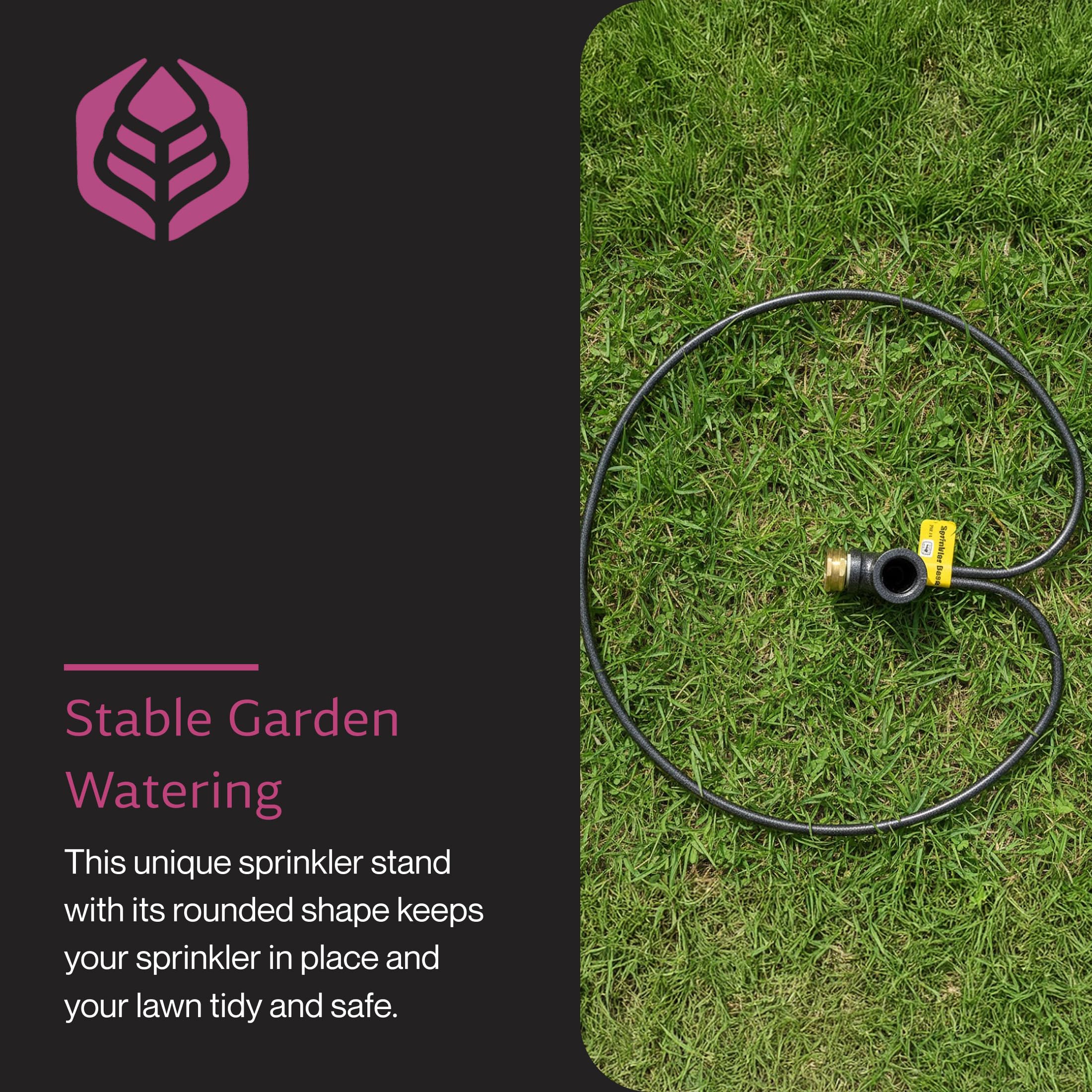 Yard Butler with 3/4" sprinkler head installed delivering steady water coverage