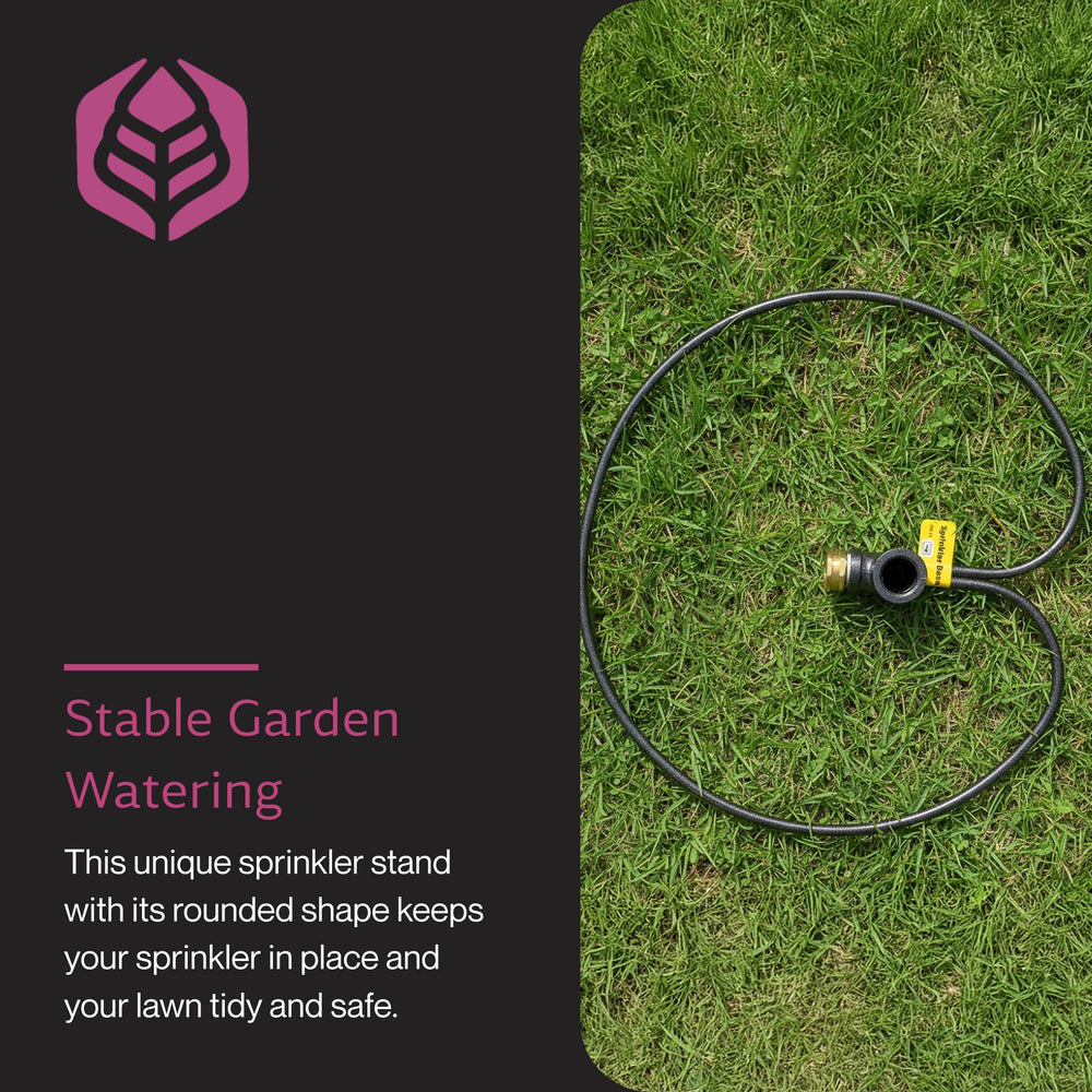 Yard Butler with 3/4" sprinkler head installed delivering steady water coverage