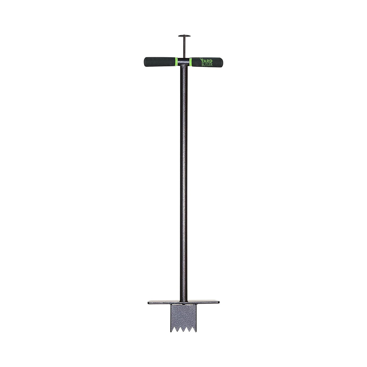 Yard Butler front view of plugger showing full tool and ergonomic T‑grip for easier repair