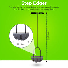 Yard Butler step edger foot bar detail for easy foot pressure control