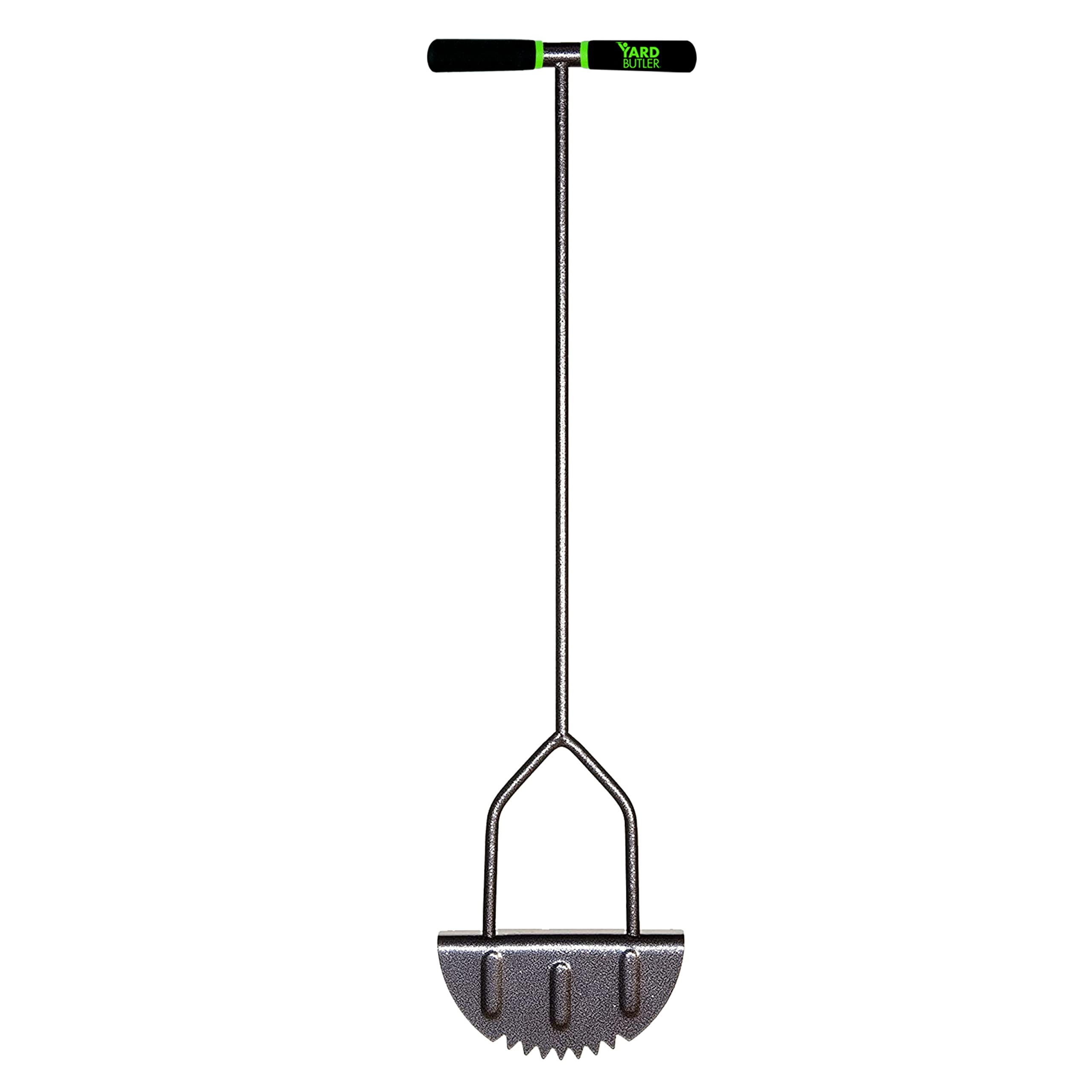 Yard Butler step edger front view showing tool ready for clean edges