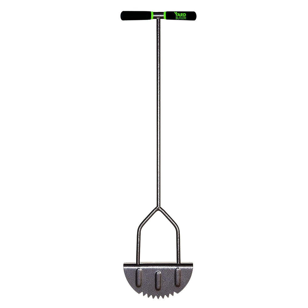 Yard Butler step edger front view showing tool ready for clean edges