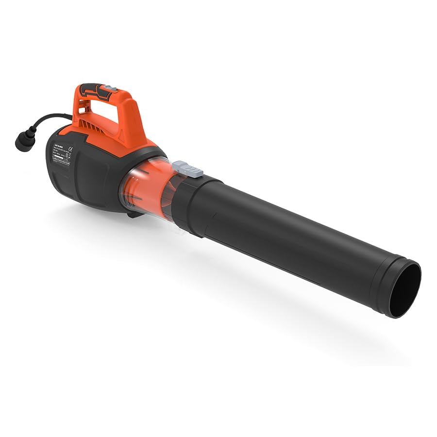 Yard Force nozzle close-up highlighting airflow focus for precise clearing
