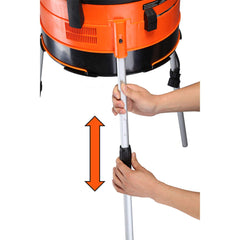 Yard Force adjustable telescopic legs close-up offering stable operation on slopes