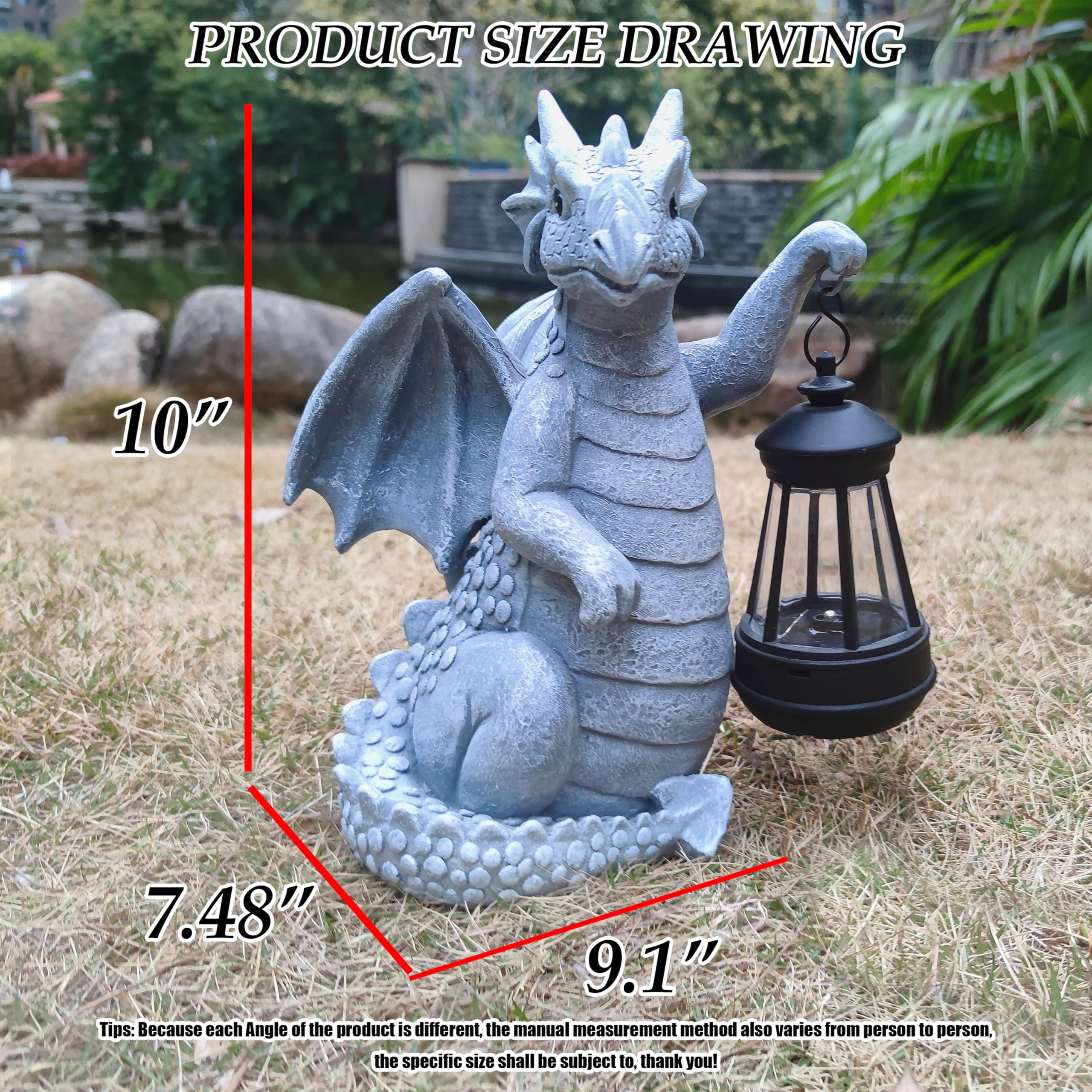 Yardancer dragon lit at night glowing from lantern to create cozy outdoor mood