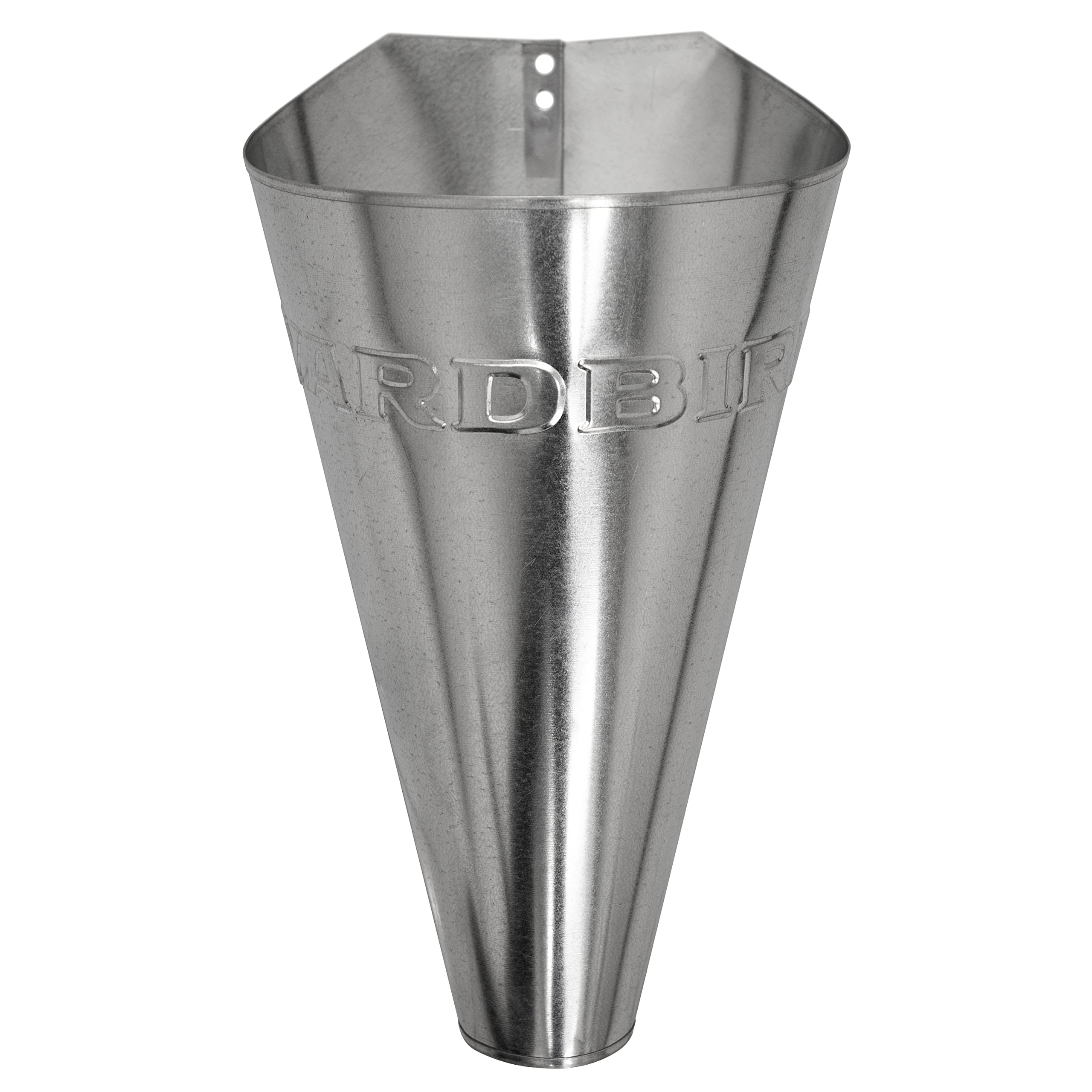 Yardbird front view galvanized cone showing durable finish and size benefits