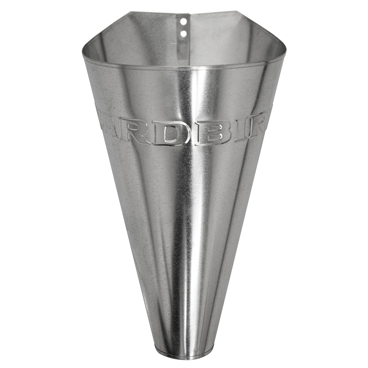 Yardbird front view galvanized cone showing durable finish and size benefits