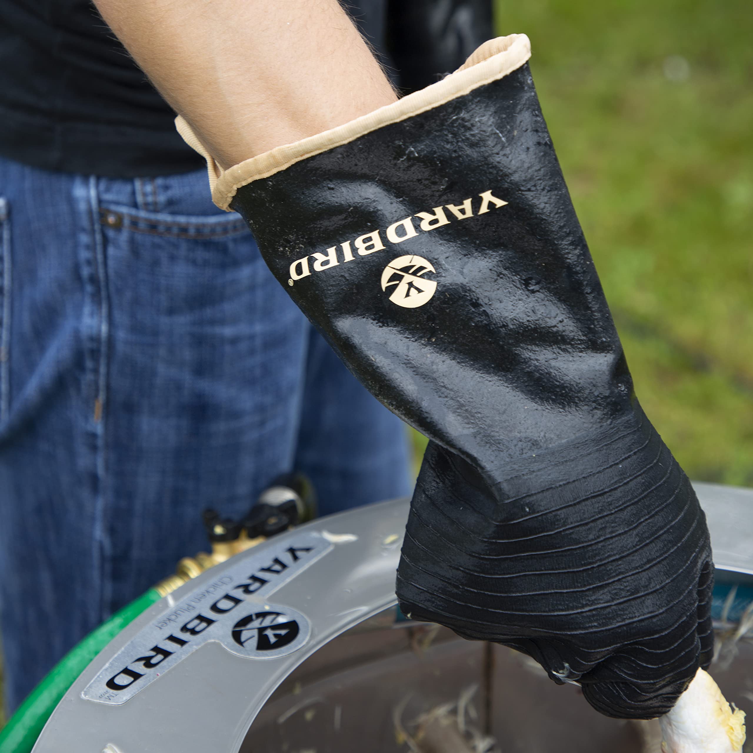 Yardbird close-up of textured palm delivering improved wet grip