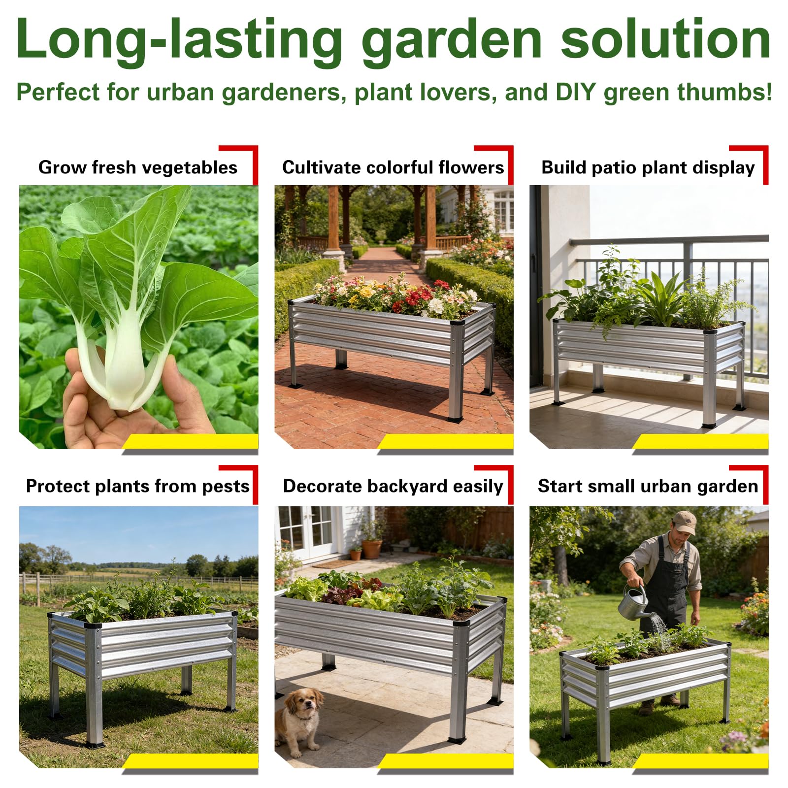 Yardbliss leg height with floor protectors offering ergonomic planting and surface protection