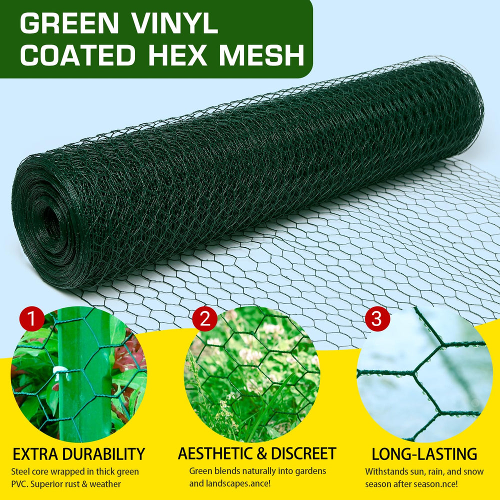 Yardbliss mesh pattern detail displaying 1-inch openings for secure containment