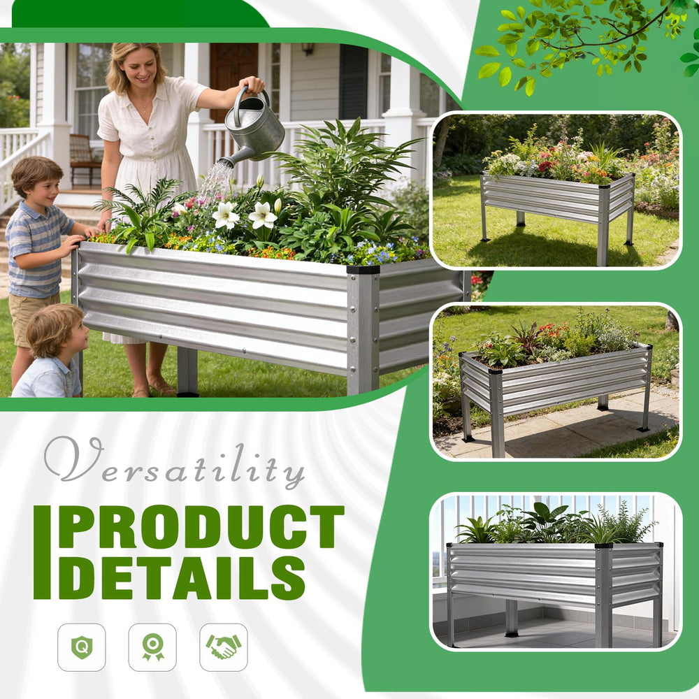 Yardbliss size compared with garden tools showing adequate planting capacity and scale