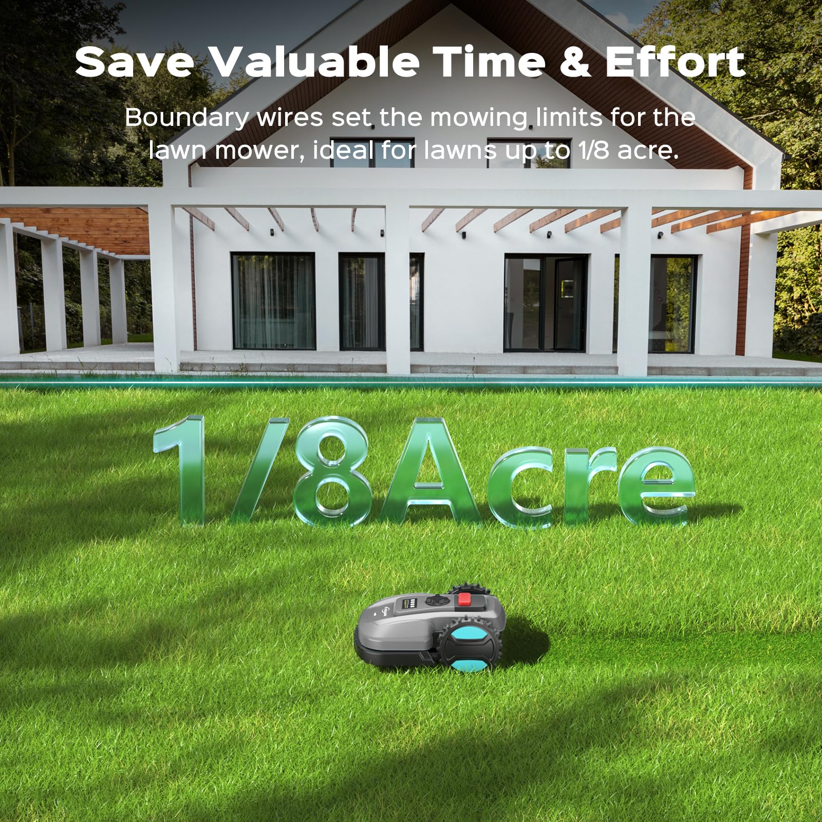 YARDCARE app control screen showing schedule setup for easy remote management benefit