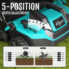 YARDCARE high-torque motor and drum detail demonstrating robust power