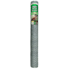 YARDGARD front view of rolled poultry netting showing dimensions and durable finish