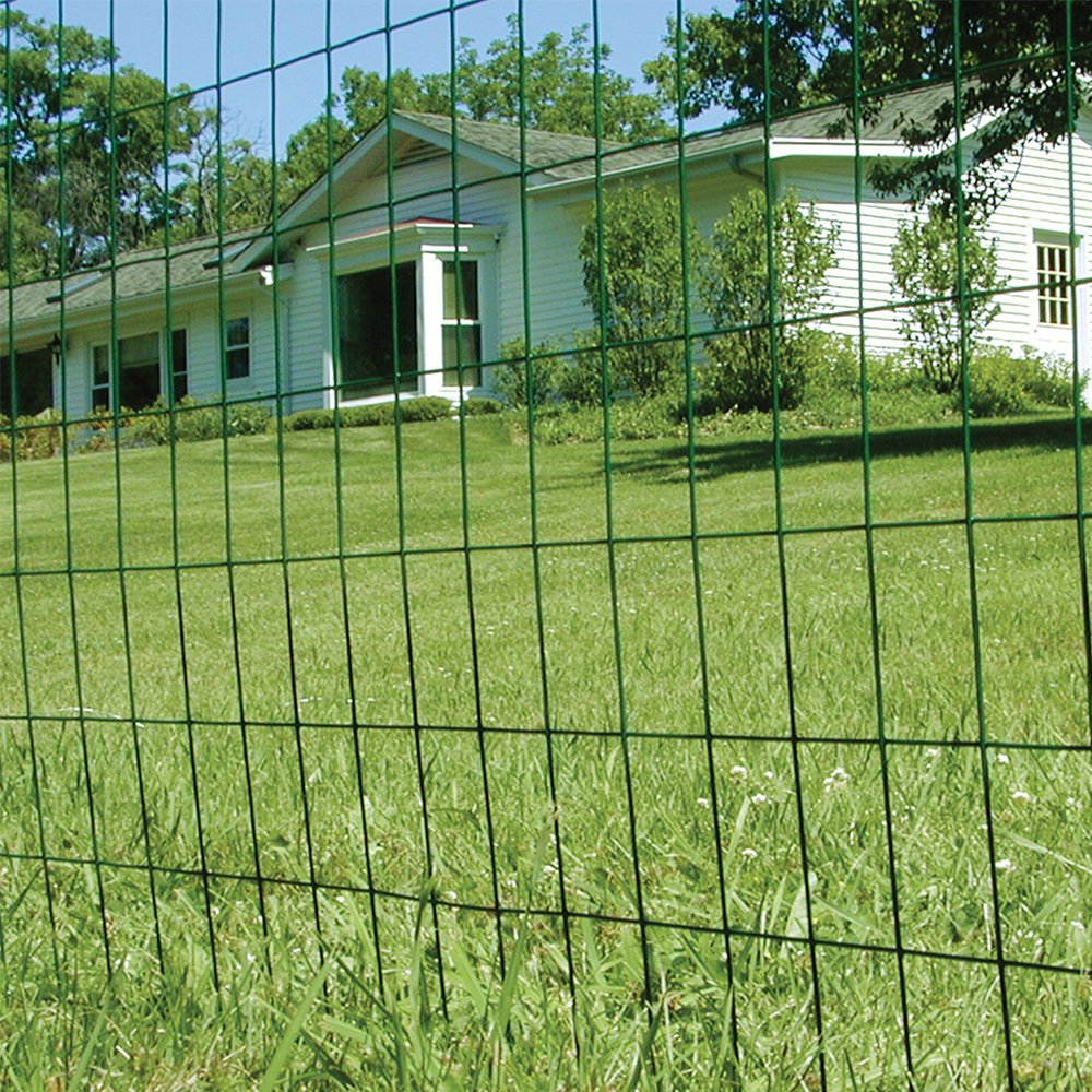 YARDGARD roll beside a measuring tape showing 36-inch height and manageable 50-foot coverage