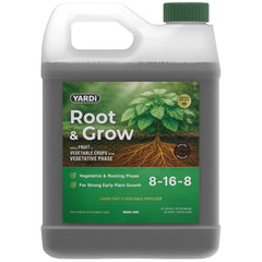 YARDi bottle front label showing 8-16-8 formula and benefits