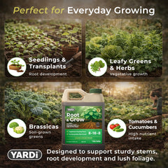 YARDi used with a garden hose attachment for simple application