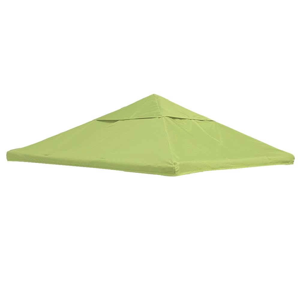 YardJoyliz front view of green replacement canopy showing full coverage and renewed appearance