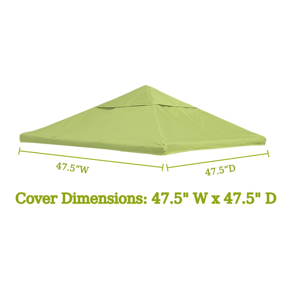 YardJoyliz canopy next to measuring tape showing 47.5-inch width for correct fit