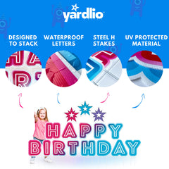 Yardlio assembled yard display creating bold curb appeal