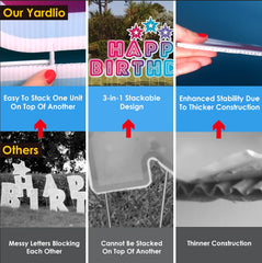 Yardlio stake and rod connection providing stable support