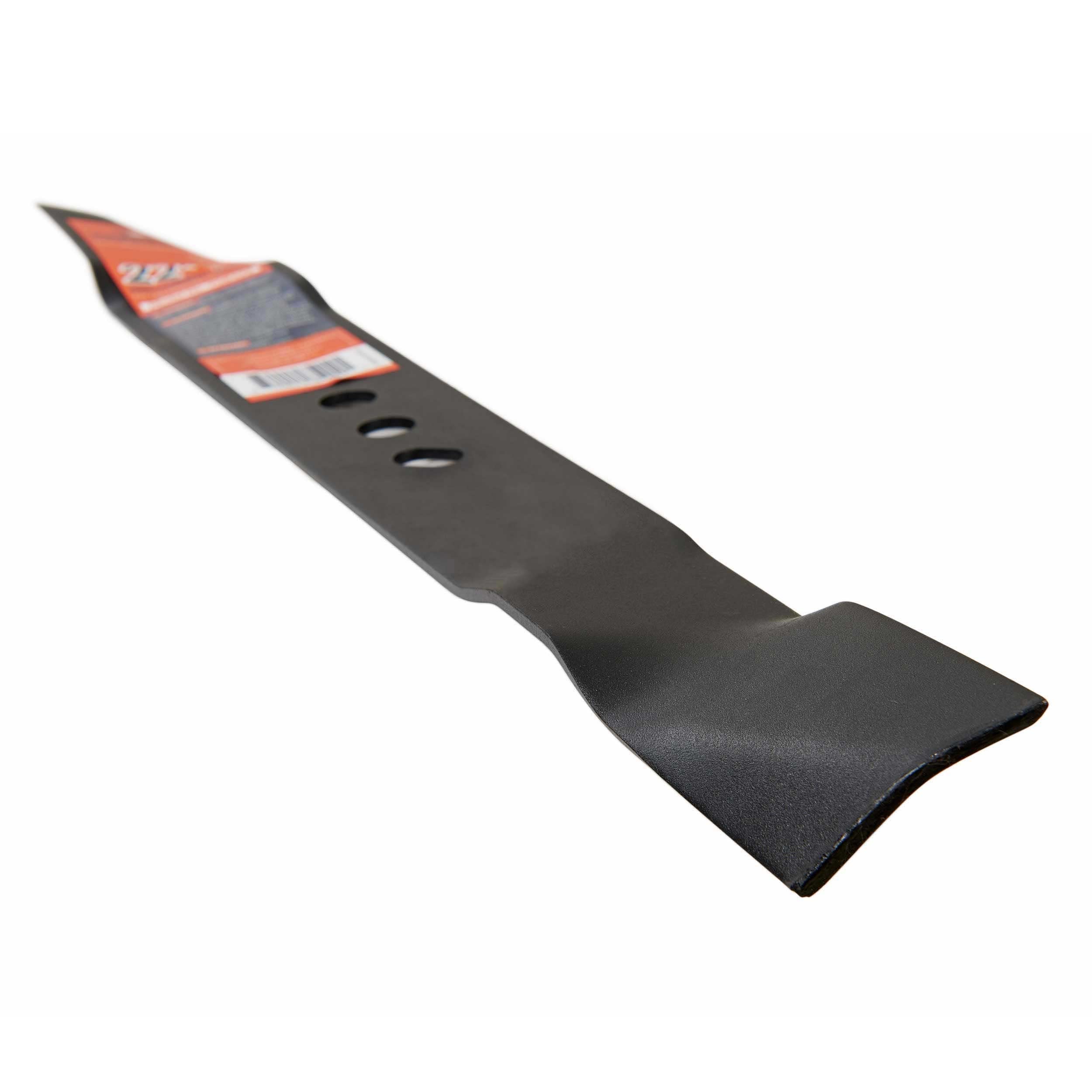 YARDMAX blade edge close-up showing sharp profile for cleaner cuts