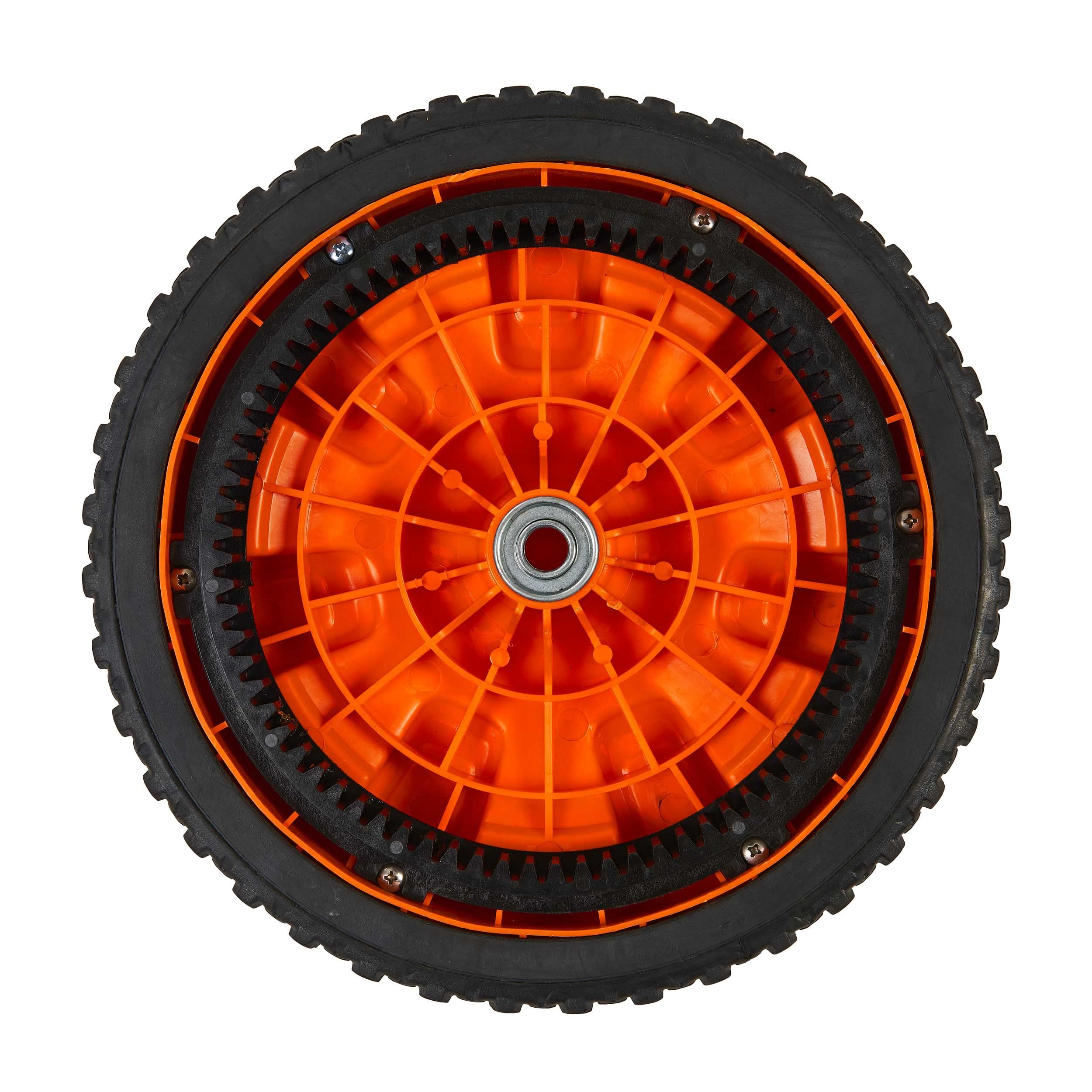 YARDMAX wheel hub label detail confirming correct part compatibility