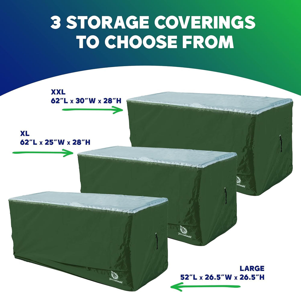 YardStash cover repelling small animals, showing critter-resistant storage security