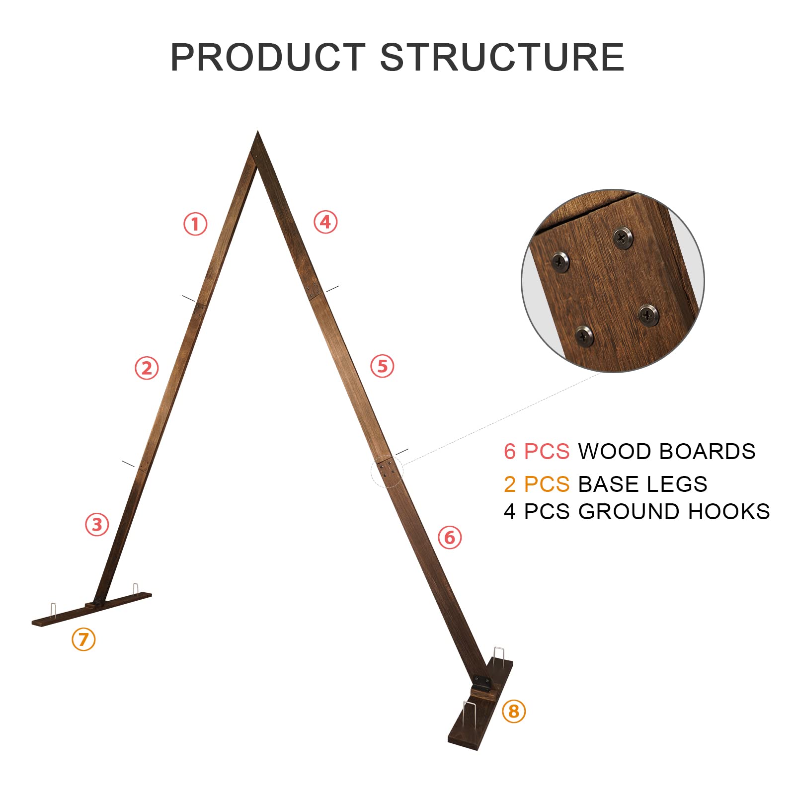 Yaseingoo arch anchors and base detail providing stability and secure installation