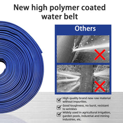 YASHINE hose laid flat while backwashing a pool showing reliable flow benefit