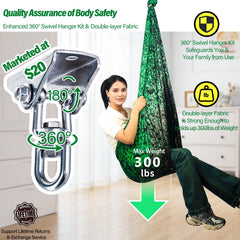Yatoco swing with child inside demonstrating calming, secure fit