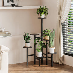 YAUKTAK front view full stand showing six-tier display and space saving benefit