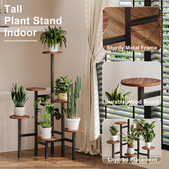 YAUKTAK plant stand in living room styled with plants and decor for aesthetic appeal