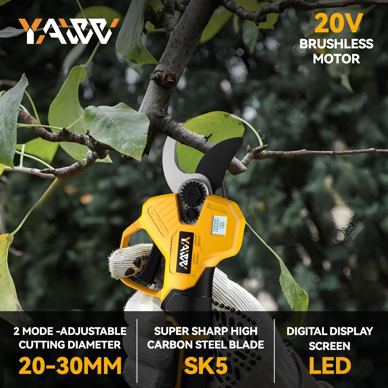 YAWV primer plano cuchilla SK5 afilada que asegura cortes limpios