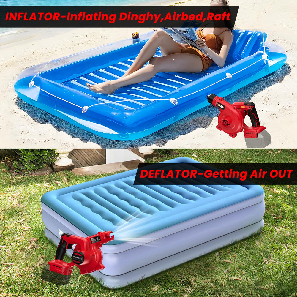 YAWV next to a Milwaukee M18 battery illustrating compatibility and space-saving benefit
